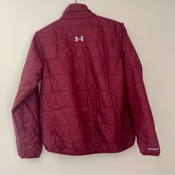 Under Armour UA Cold Gear Jacket Maroon Burgundy Youth Large - Picture 5 of 8